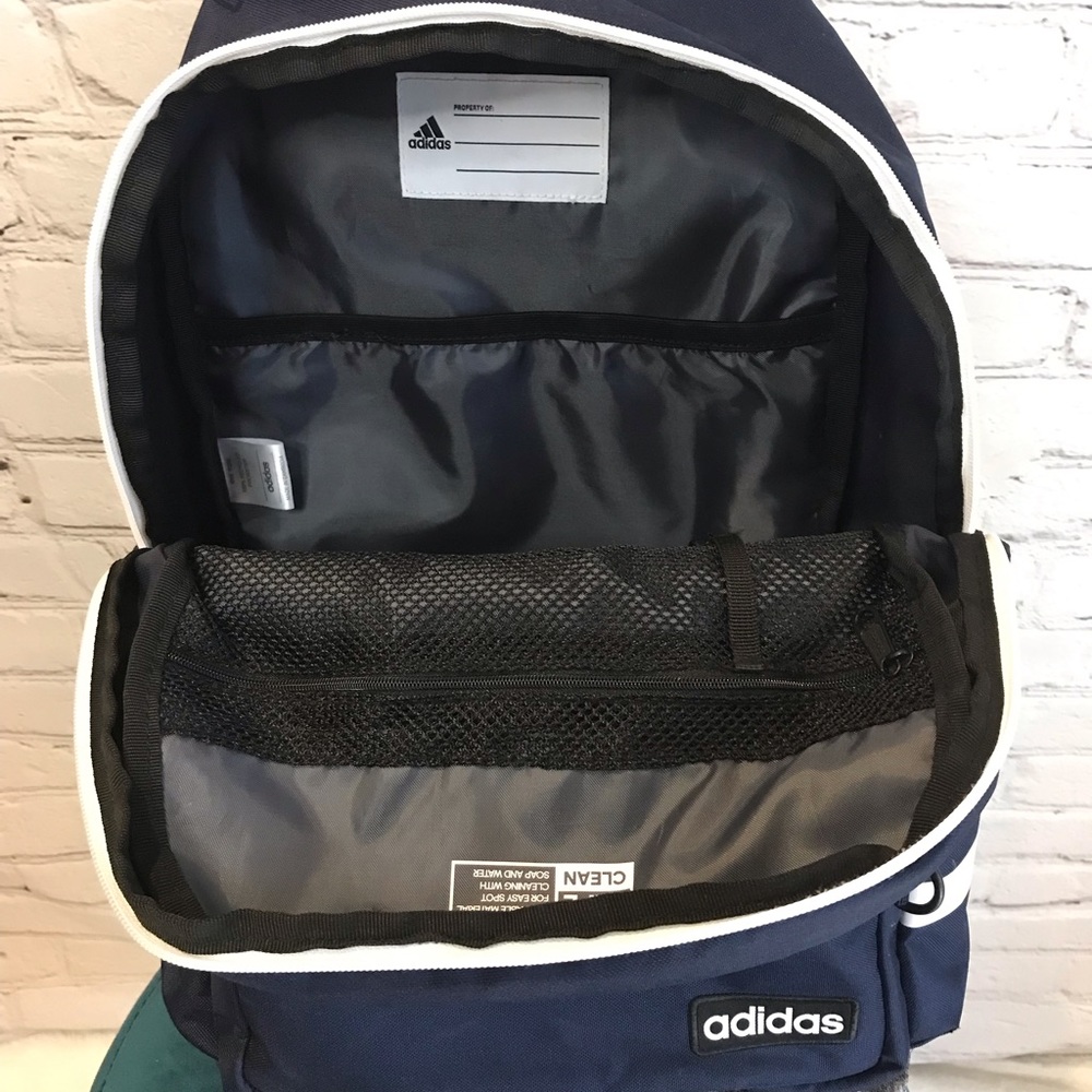 Adidas Classic 3 Stripes Backpack Euc - image 8
